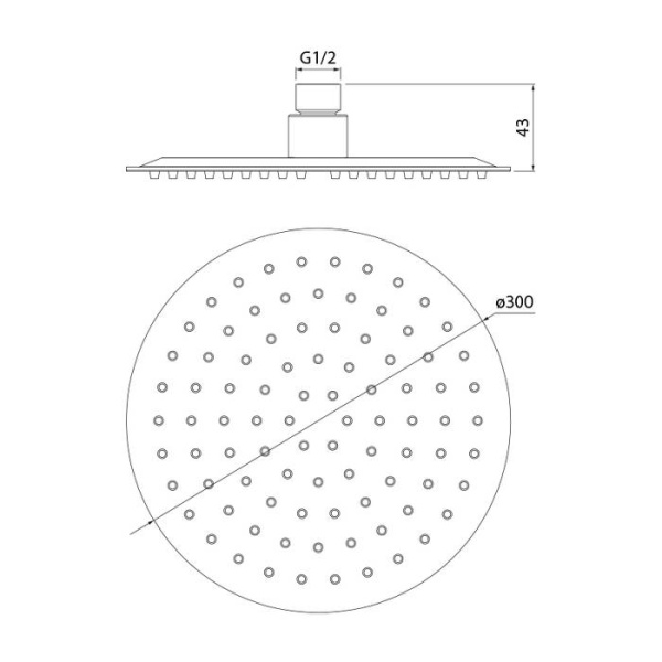 Душевая насадка верхняя круглая IDDIS (00430RSI64)